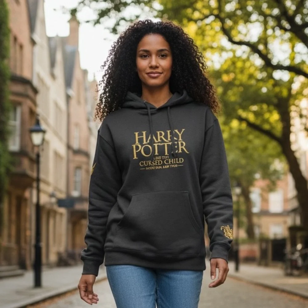 Harry Potter Cursed Child Hoodie XS NWT Broadway Lyric Theatre NYC - Picture 1 of 8